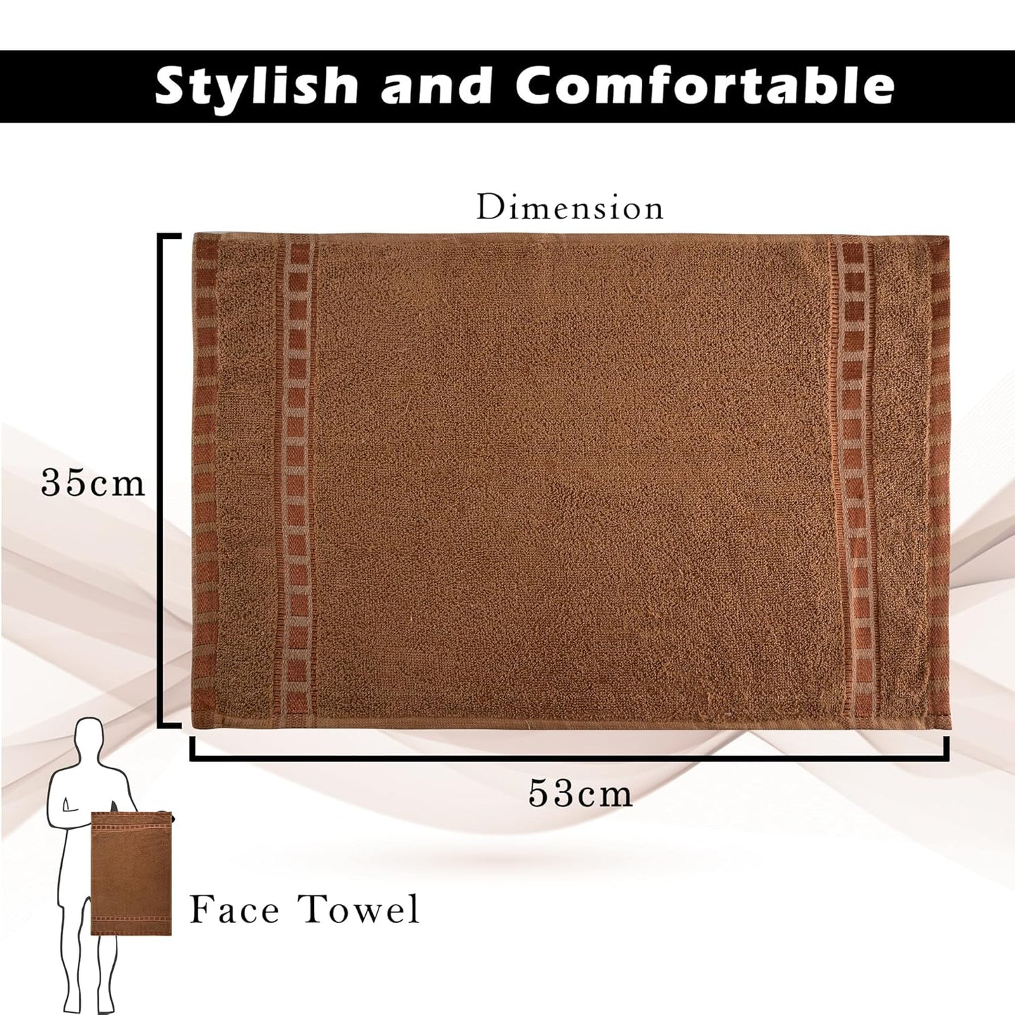 Kuber Industries Pack of 2 Cotton Hand/Face Towels