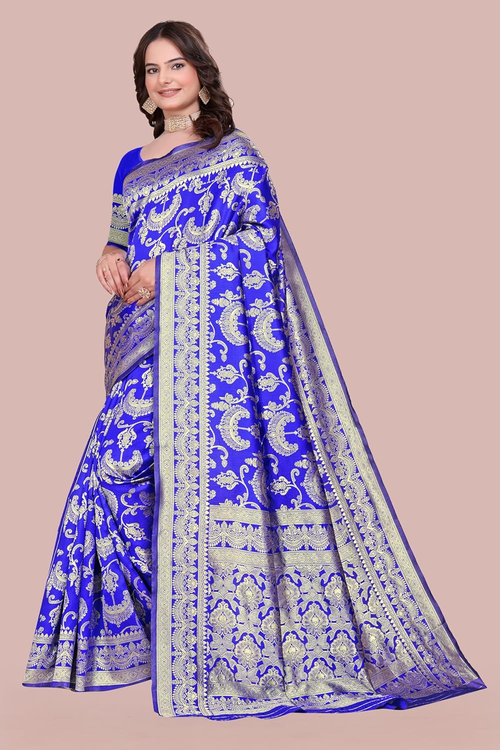 Women's Banarasi Saree Pure Kanjivaram Style Silk Saree
