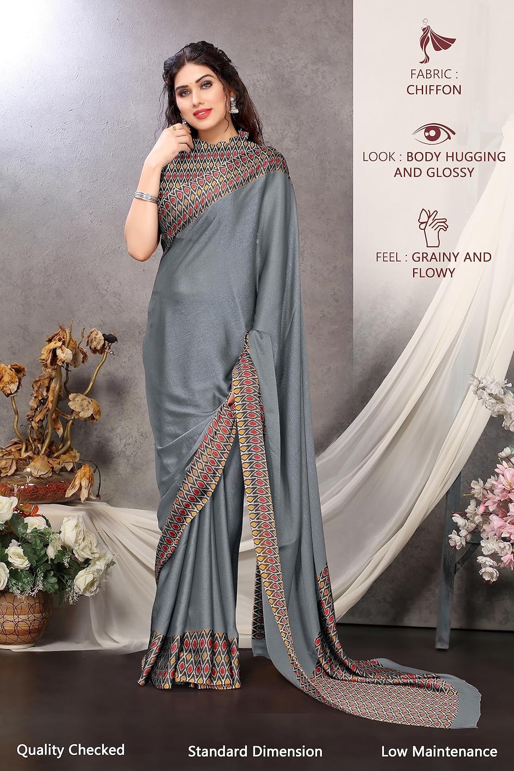 Printed Women's Saree with Blouse Piece