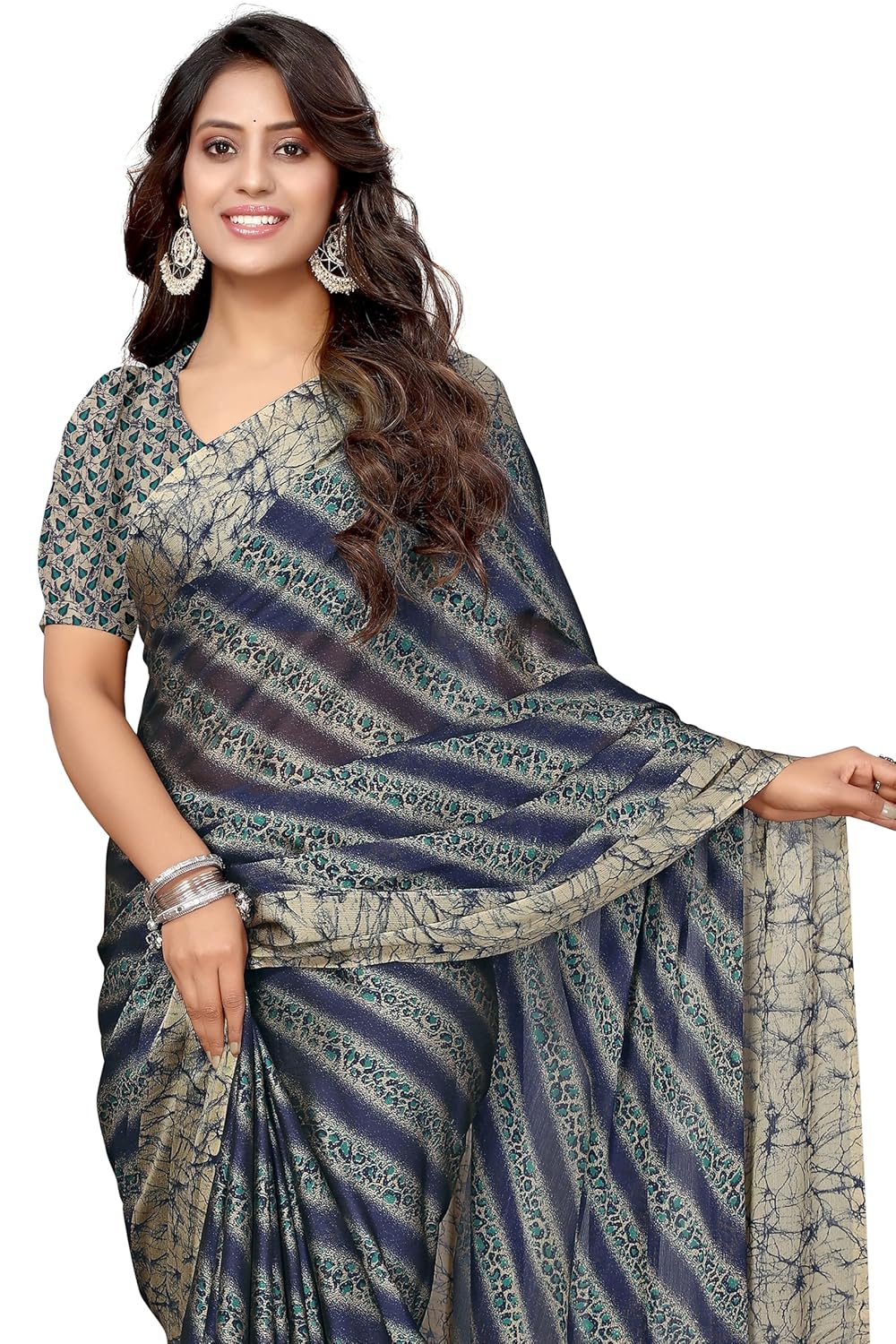 MIRCHI FASHION Women's Saree with Blouse Piece