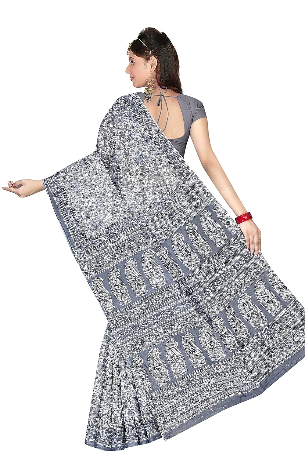Women's Plain Weave Pure Cotton Saree