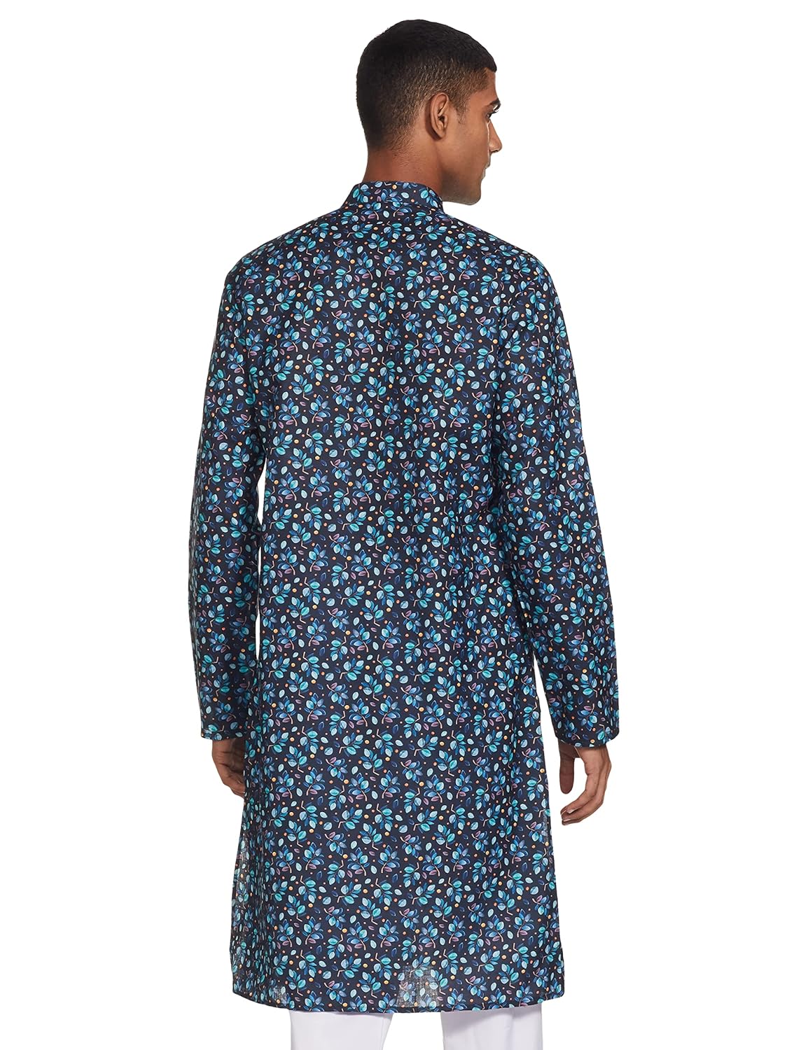 Luxrio Kurta for Men Cotton Blend Long Printed Straight Fit