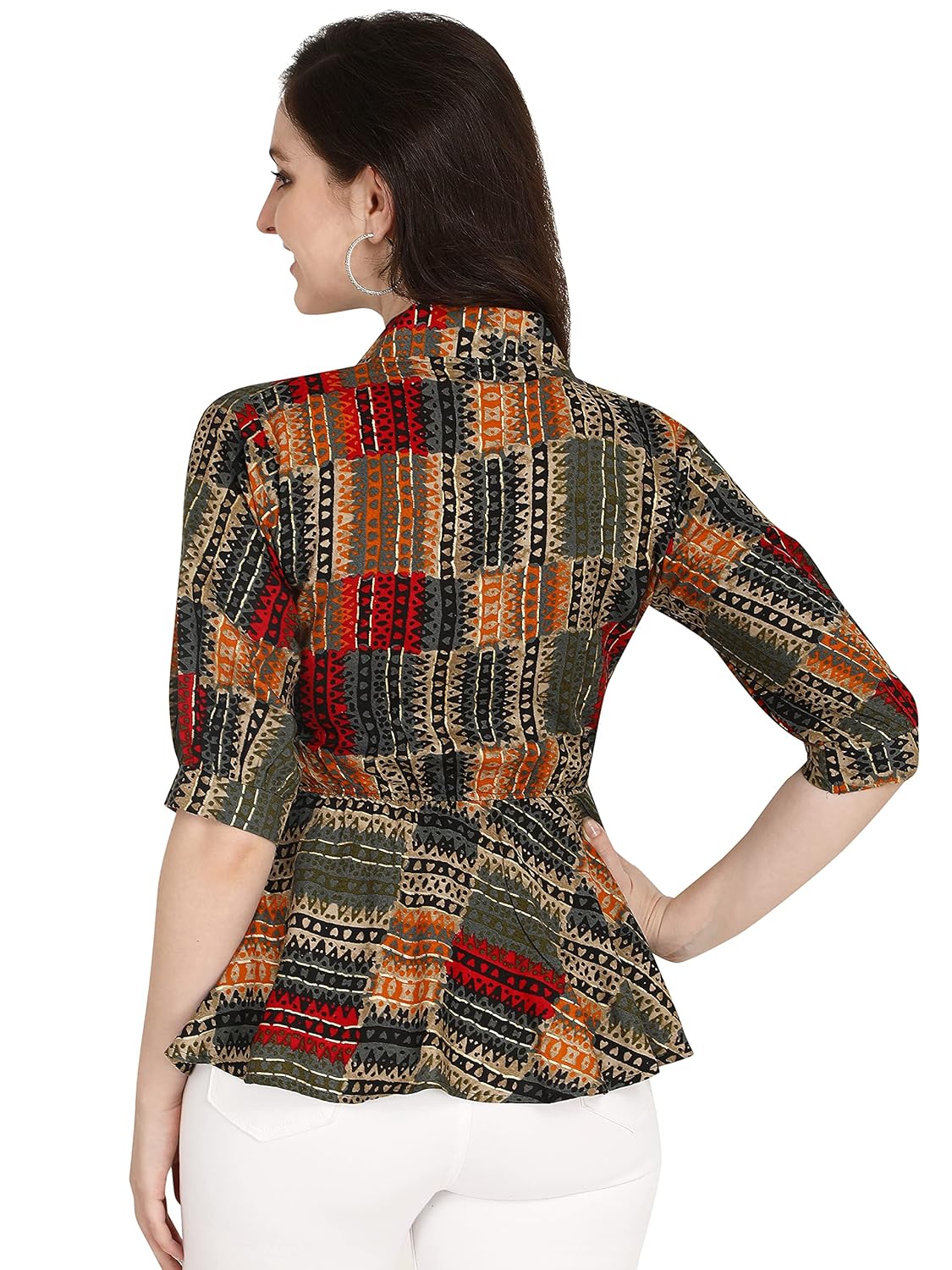 Leriya Fashion Women's Printed Regular Fit Top with Half Sleeves for Office Wear, Casual Wear, Under 399 Top for Women/Girls Top