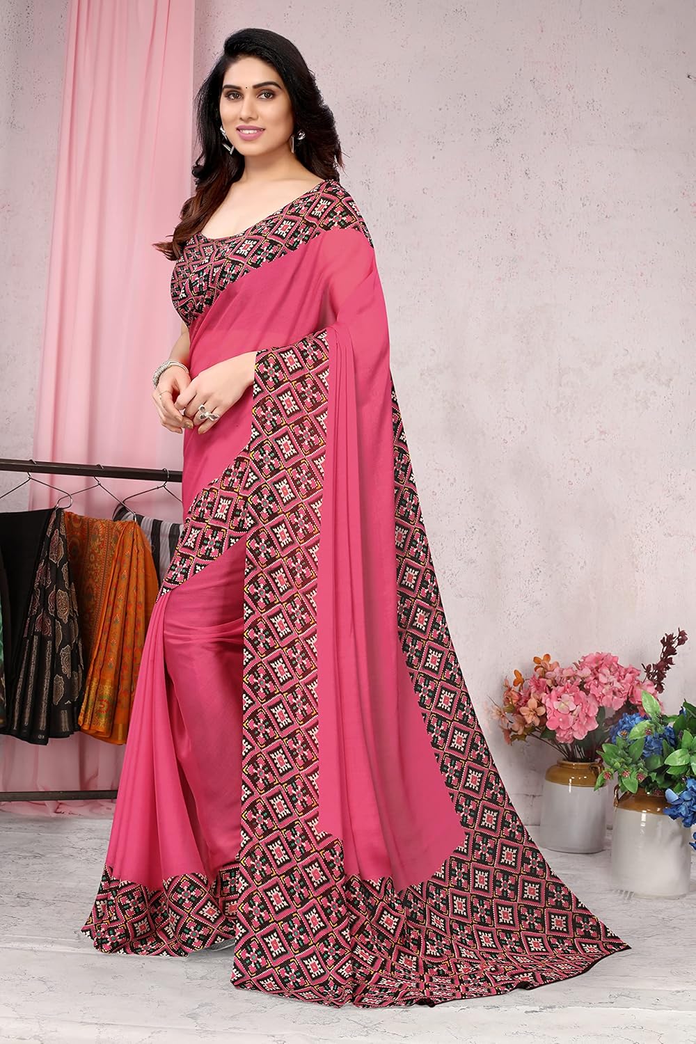 Printed Women's Saree with Blouse Piece
