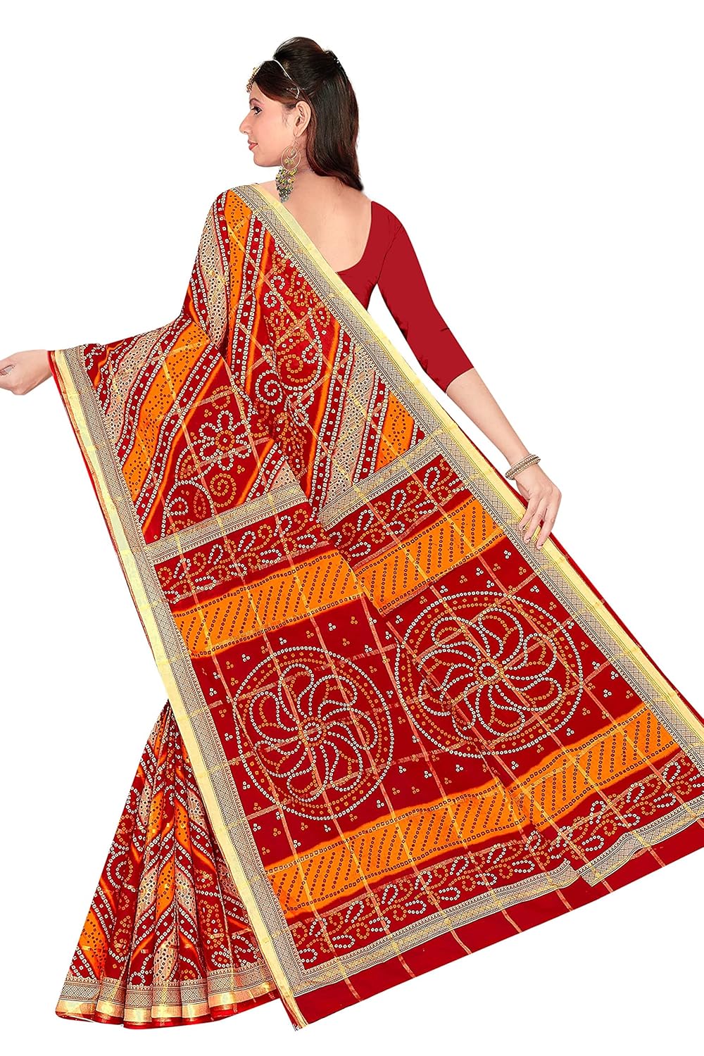 Women's Pure Cotton i Saree Without Blouse Piece