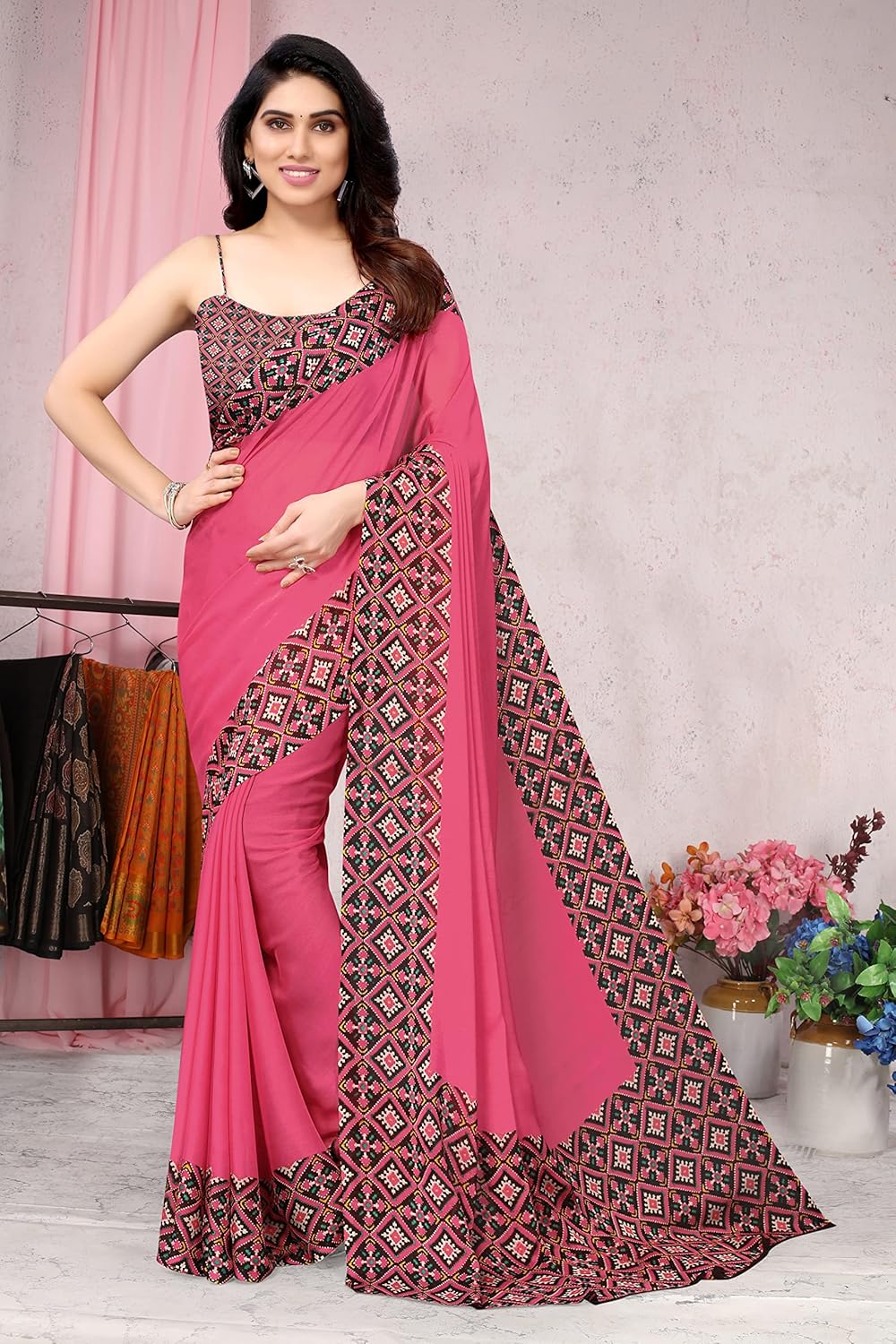 Printed Women's Saree with Blouse Piece