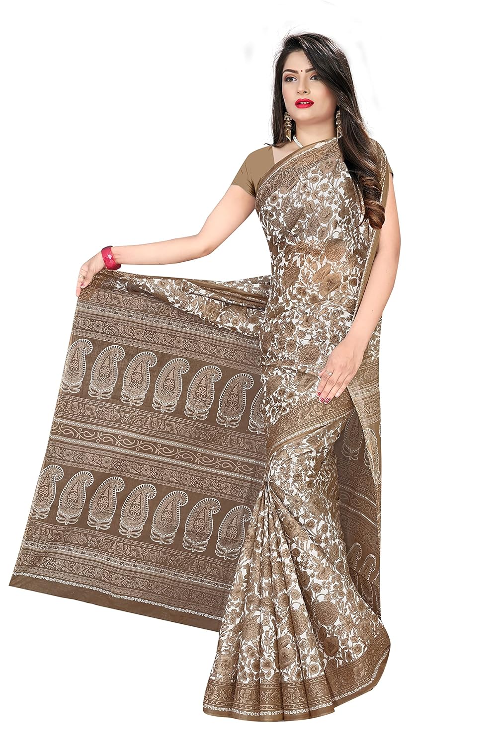 Women's Plain Weave Pure Cotton Saree