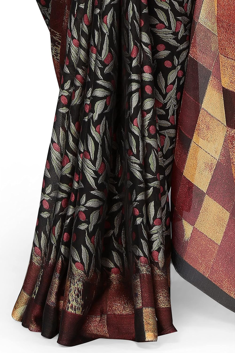 Women's Stylish Chiffon Print Saree with Blouse Piece