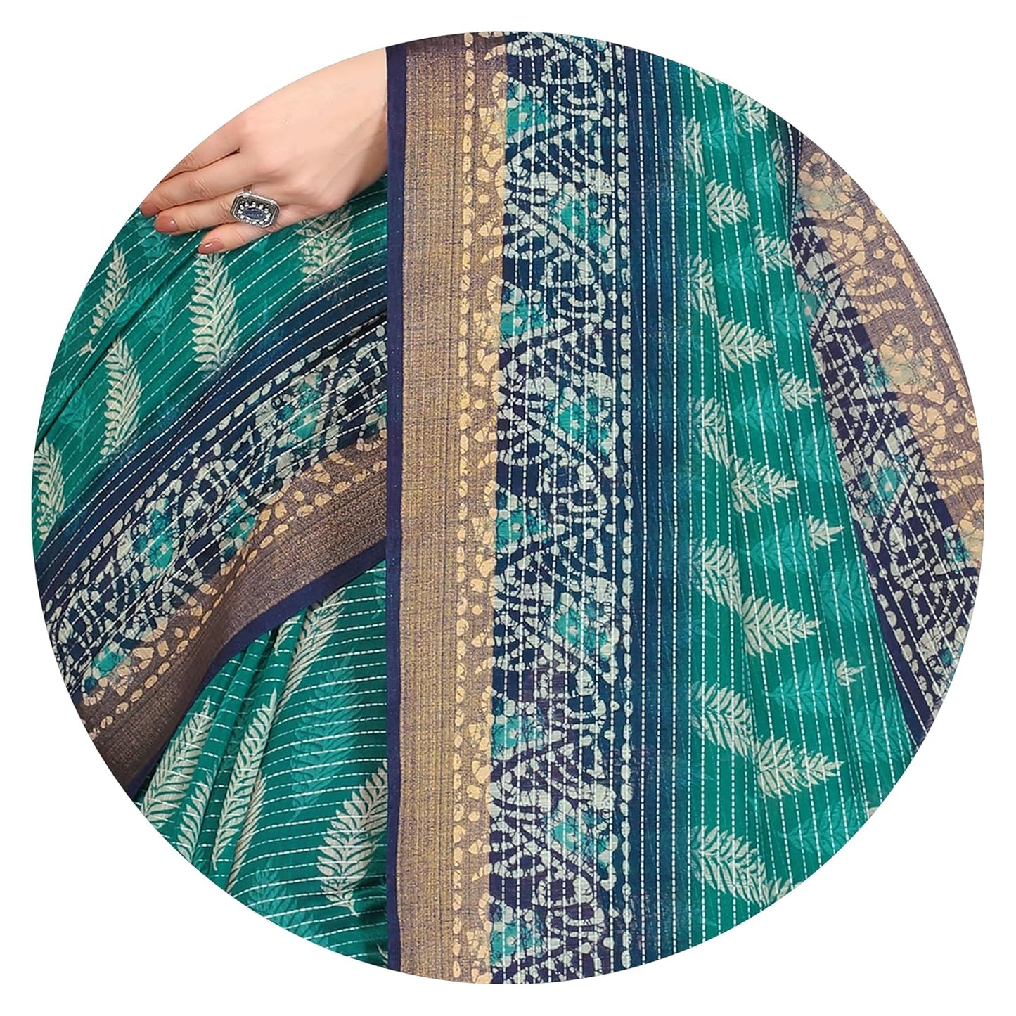 Women's Fancy Cotton Printed Saree with Blouse Piece