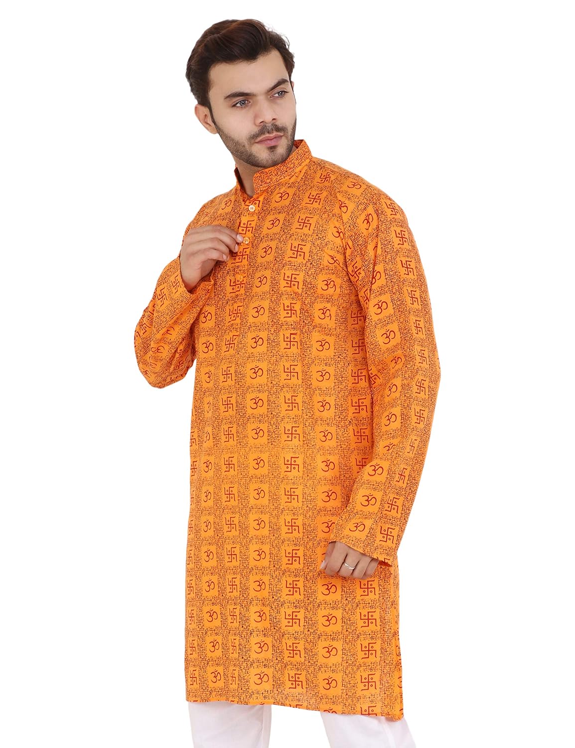LATEST CHIKAN Men's Cotton Regular Kurta
