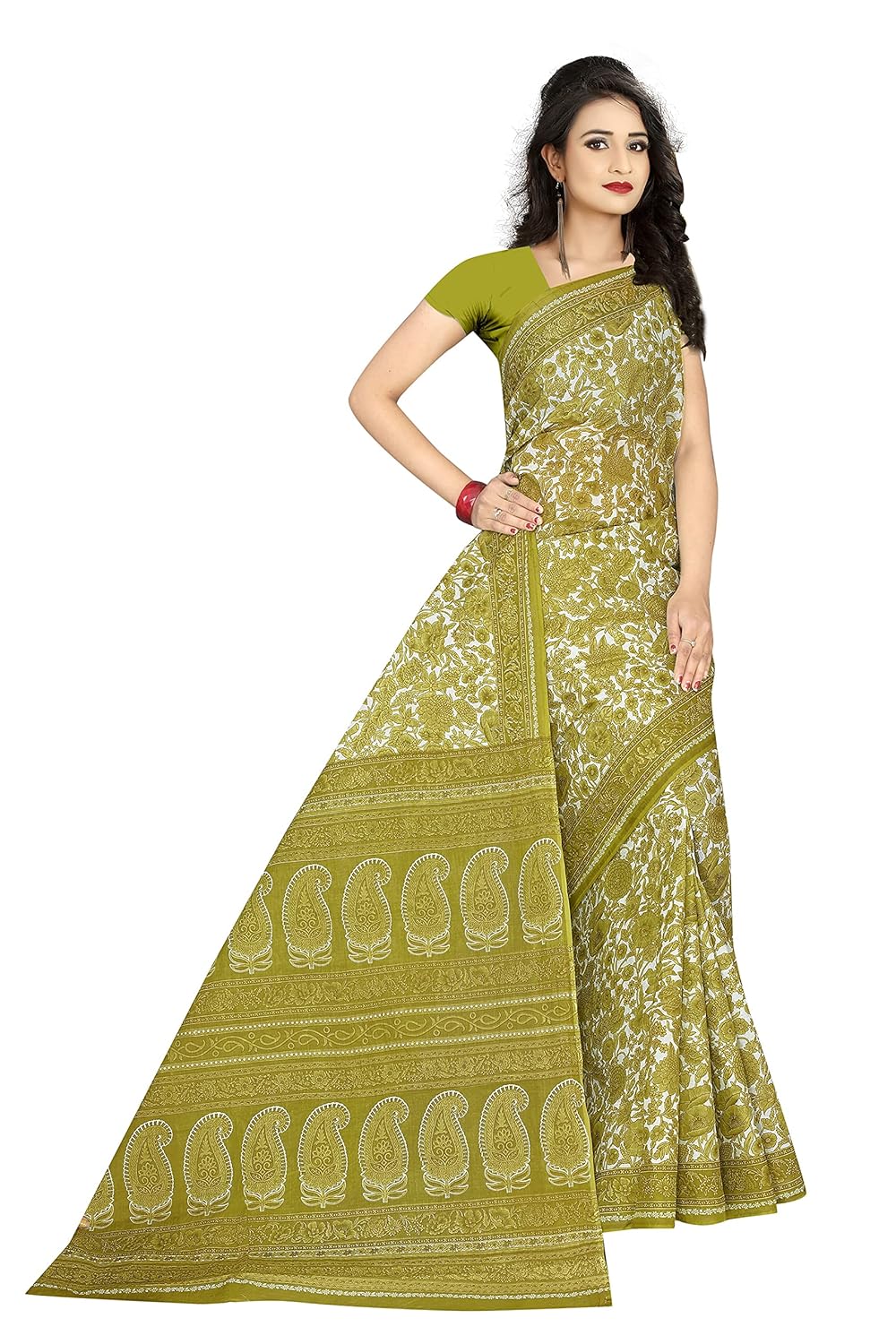 Women's Plain Weave Pure Cotton Saree