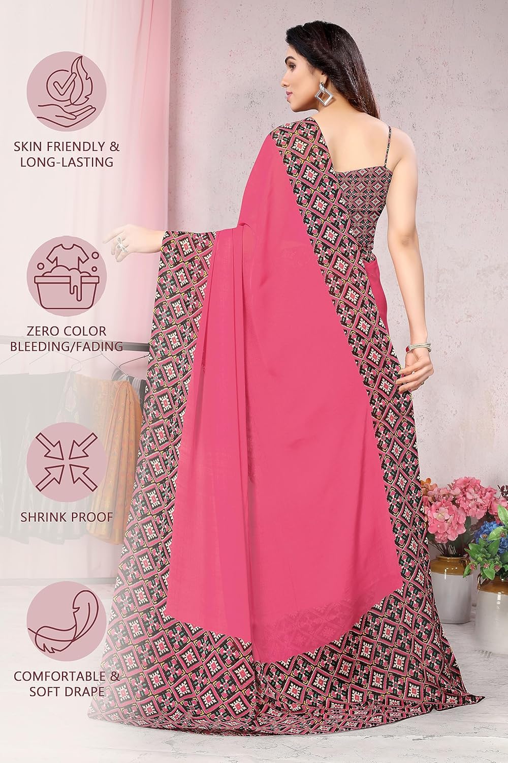 Printed Women's Saree with Blouse Piece
