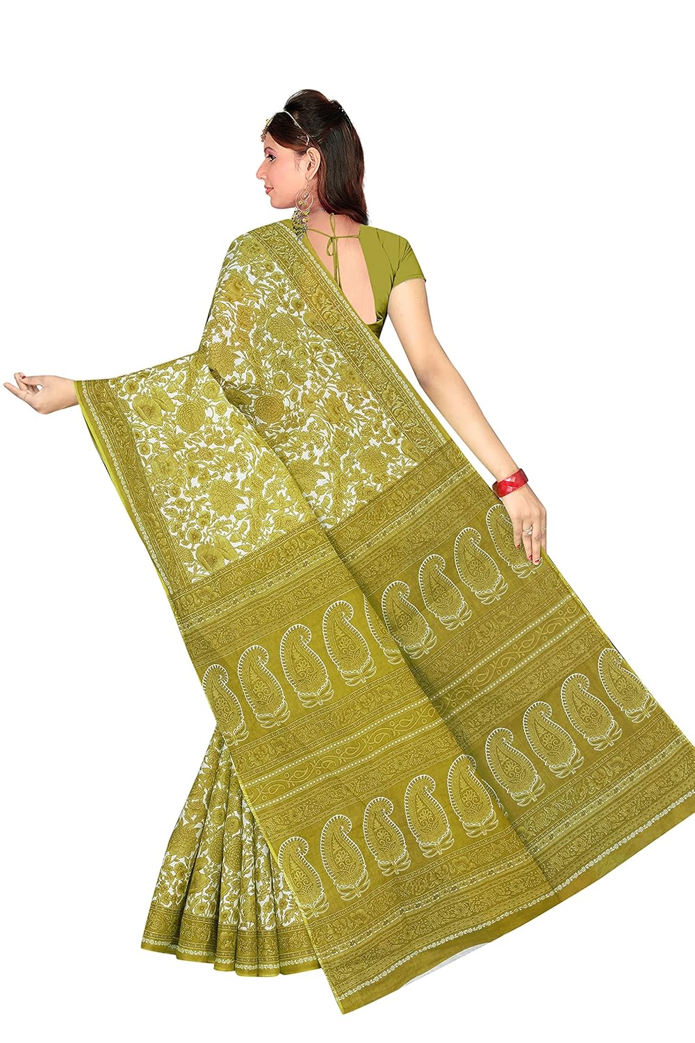Women's Plain Weave Pure Cotton Saree
