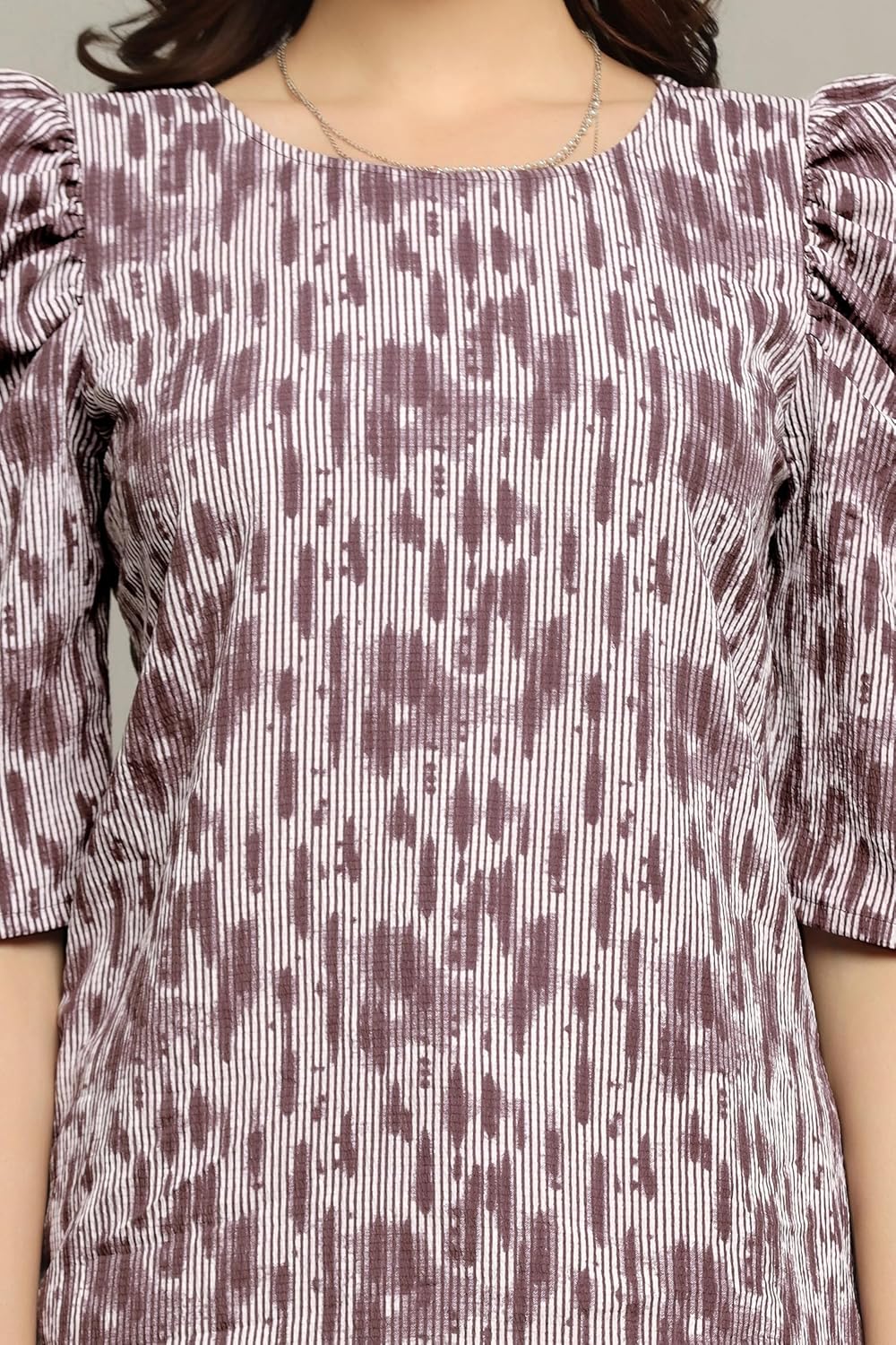 Fashion Dream Woman's Cotton Blend Abstract Printed Regular Fit Top - Casual Stylish Top for Women
