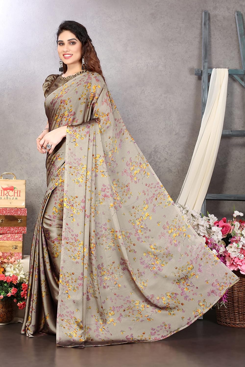 Women's Stylish Saree with Blouse Piece