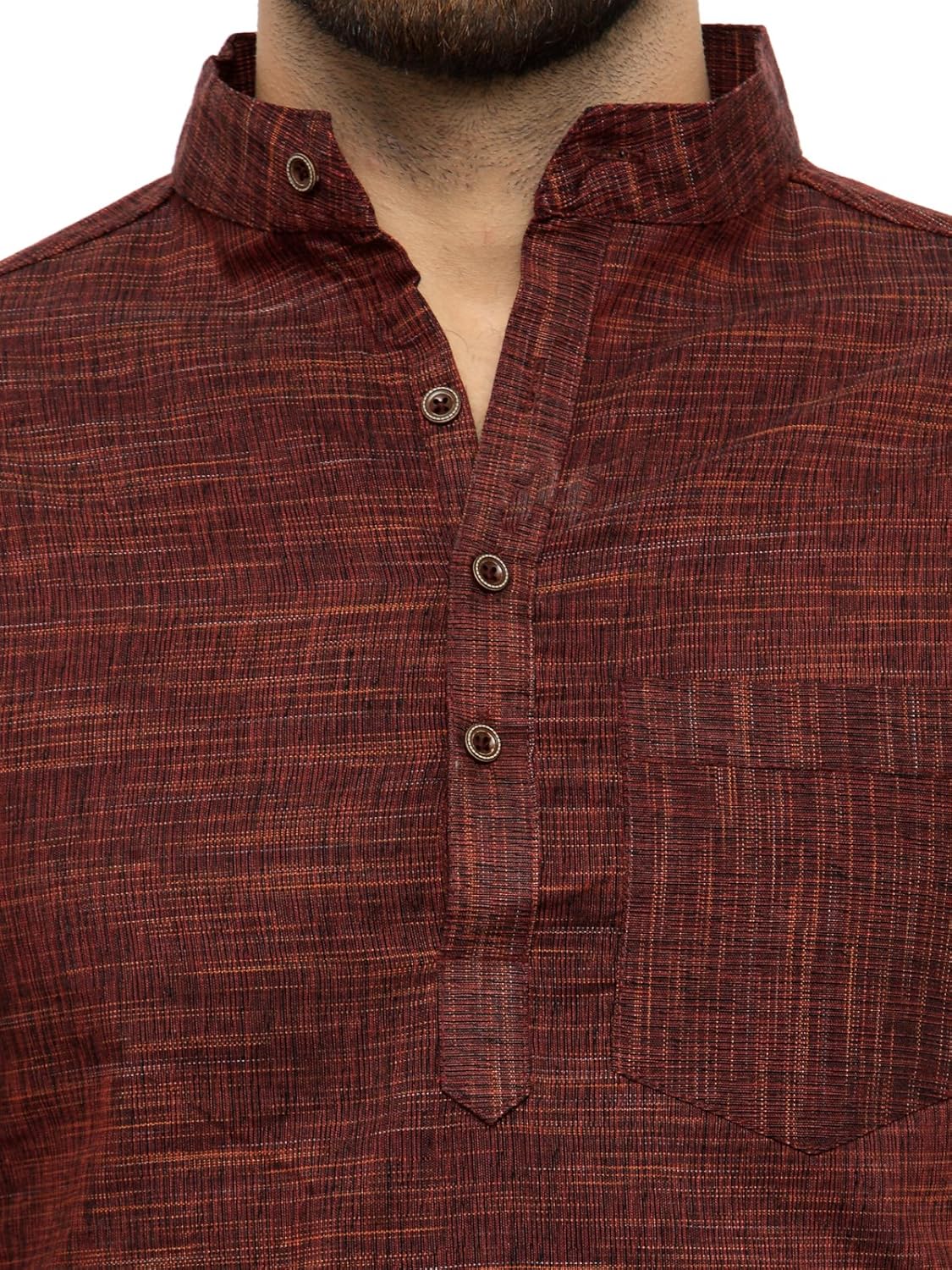 Enchanted Drapes Mens' Solid Cotton Long Kurta
