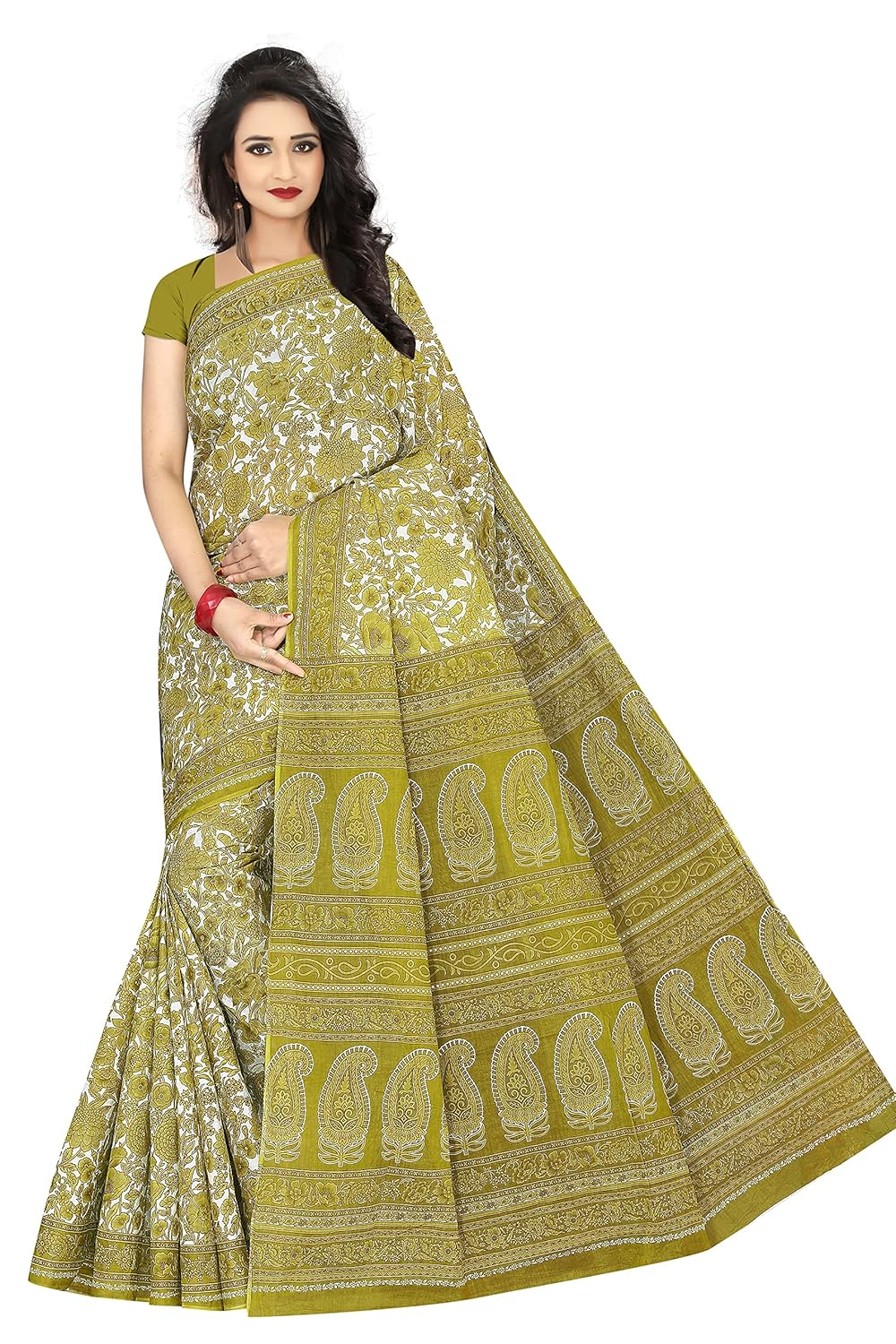 Women's Plain Weave Pure Cotton Saree