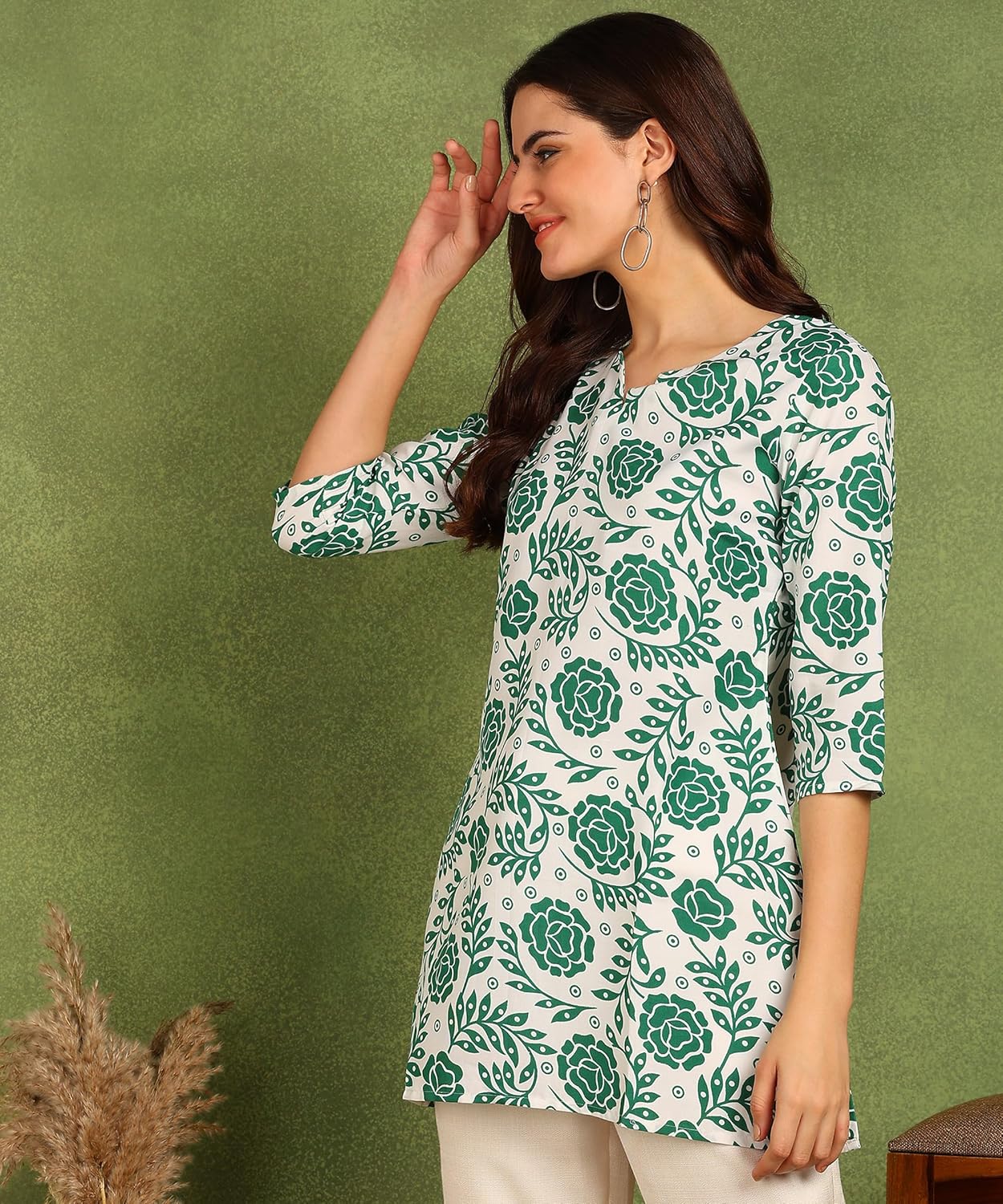 DSK Studio Women's & Girls' Poly Rayon Short Kurti