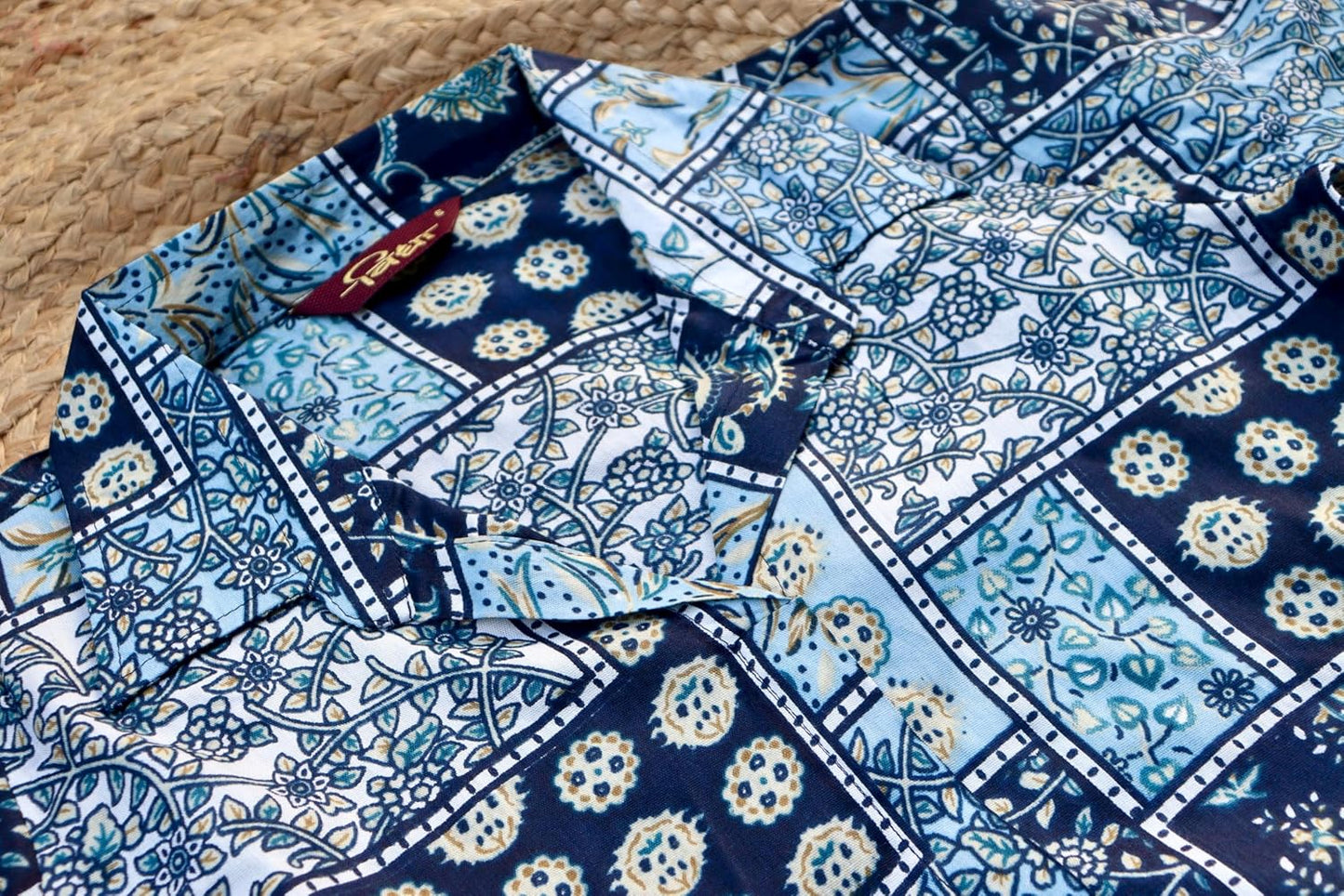 Women's Cotton Blend Floral Printed A-line Kurta