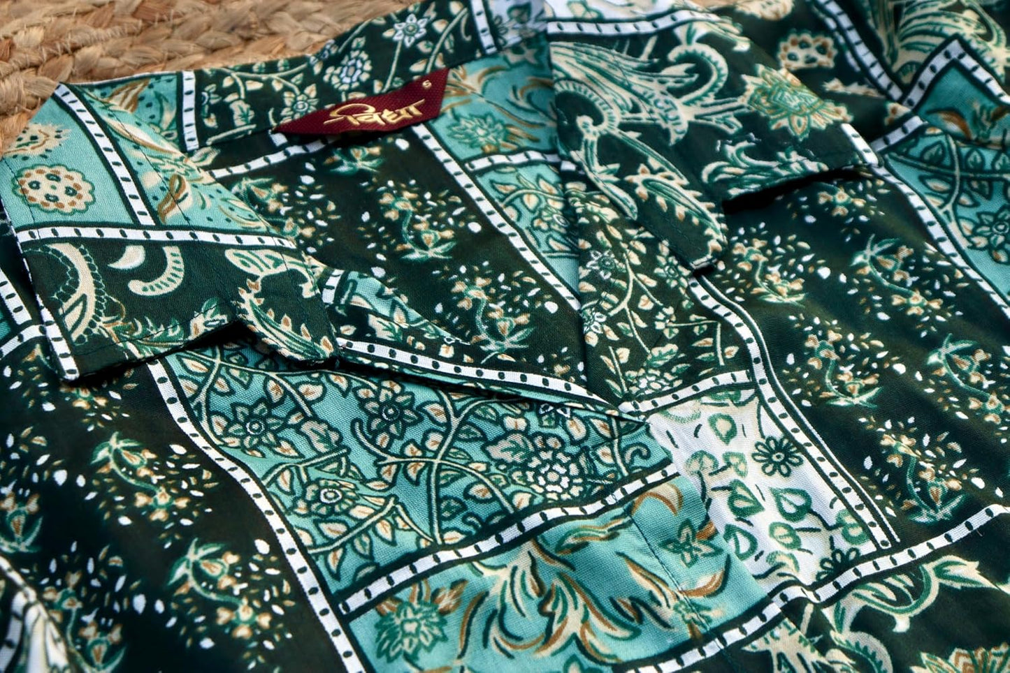 Women's Cotton Blend Floral Printed A-line Kurta