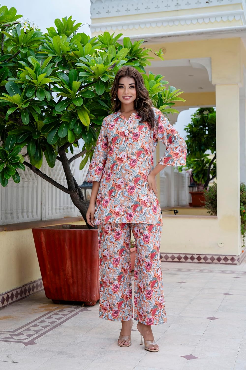 Yashika Women Trendy Printed Cotton Blend Straight