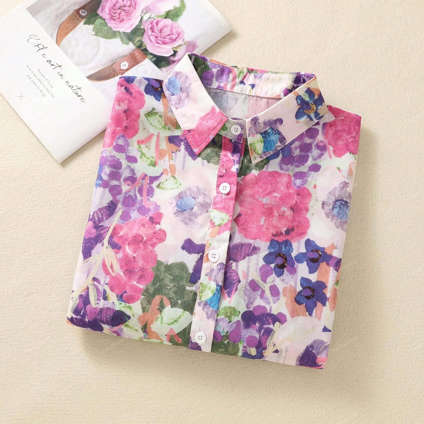 Gufrina Women Mustard Multicolor Floral Print Button
