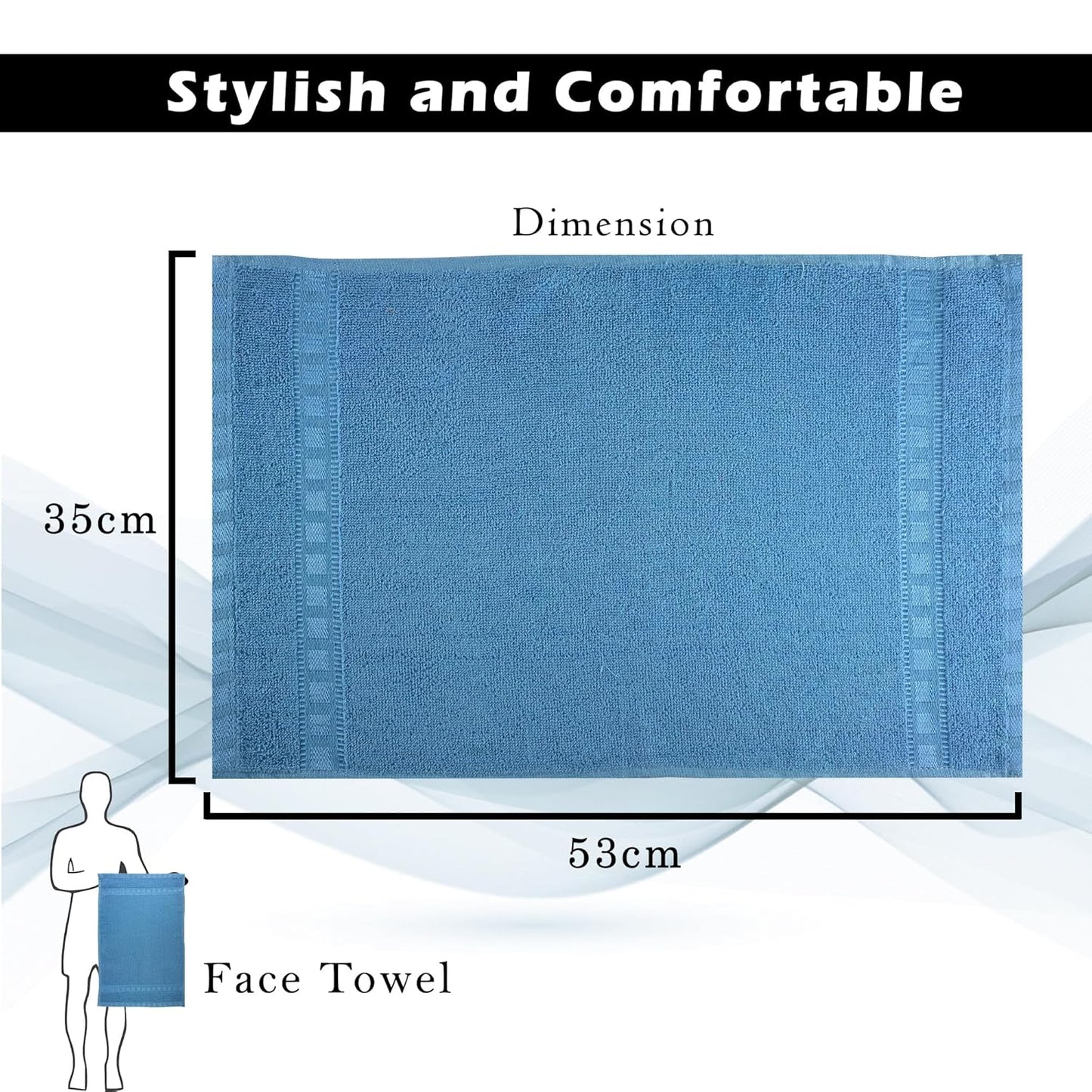 Kuber Industries Pack of 2 Cotton Hand/Face Towels