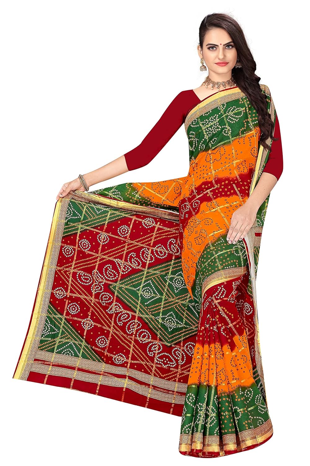 Women's Pure Cotton i Saree Without Blouse Piece