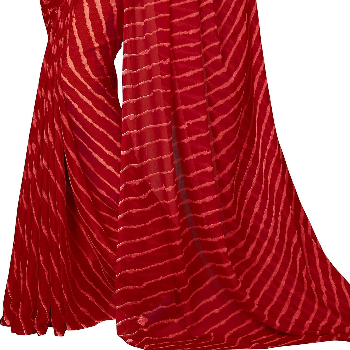 Women's Chiffon Saree without Blouse Piece