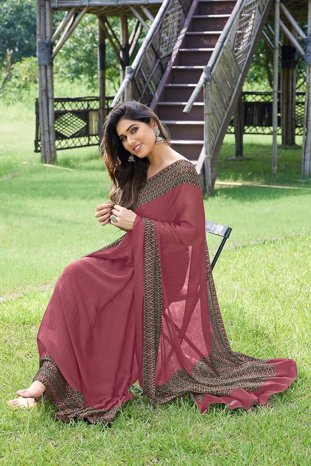 Printed Women's Saree with Blouse Piece