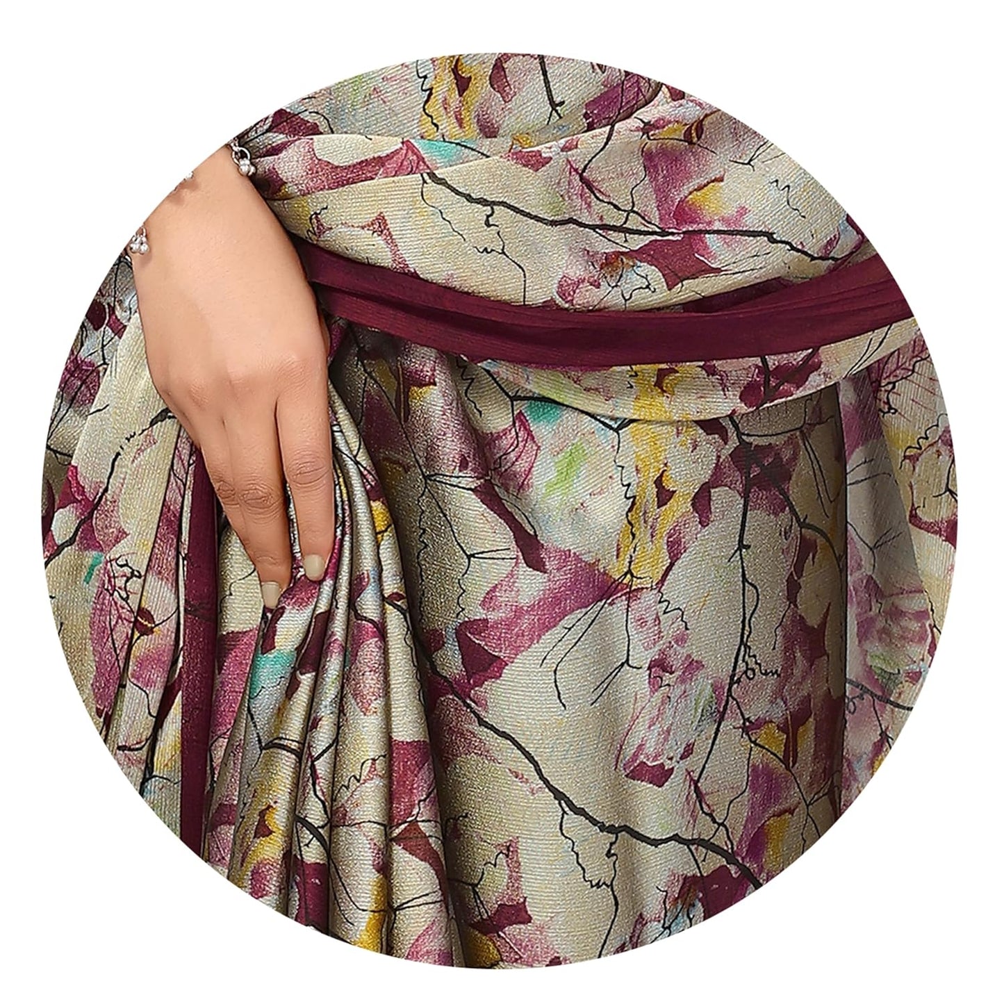 MIRCHI FASHION Women's Saree with Blouse Piece