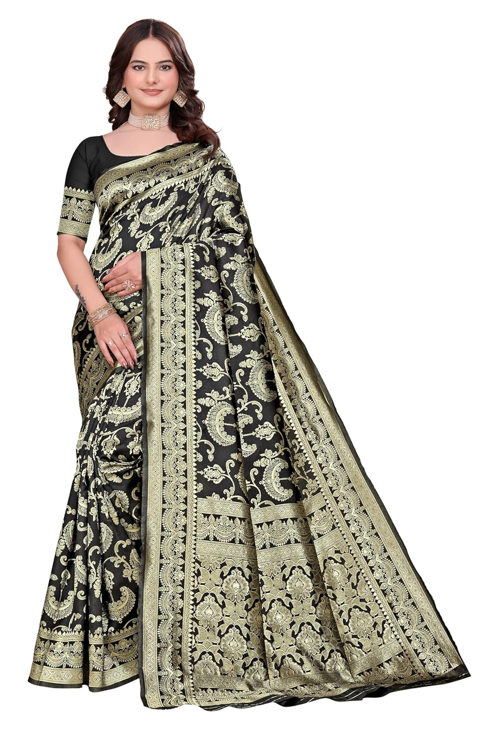 Women's Banarasi Saree Pure Kanjivaram Style Silk Saree