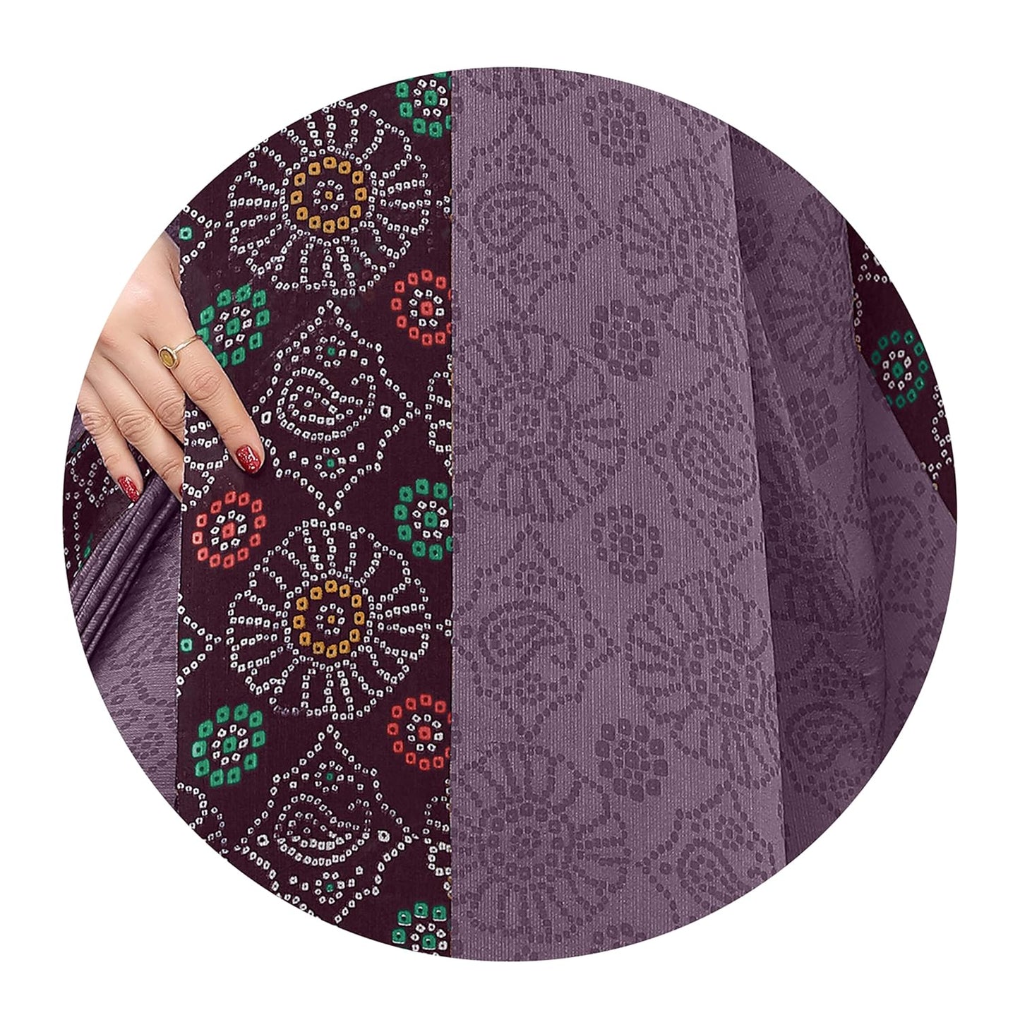 Women's Design Printed Saree with Blouse Piece