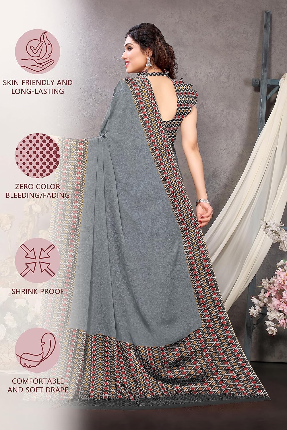 Printed Women's Saree with Blouse Piece