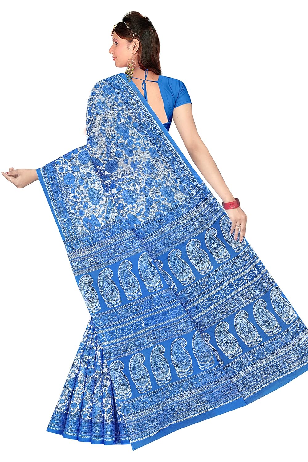 Women's Plain Weave Pure Cotton Saree