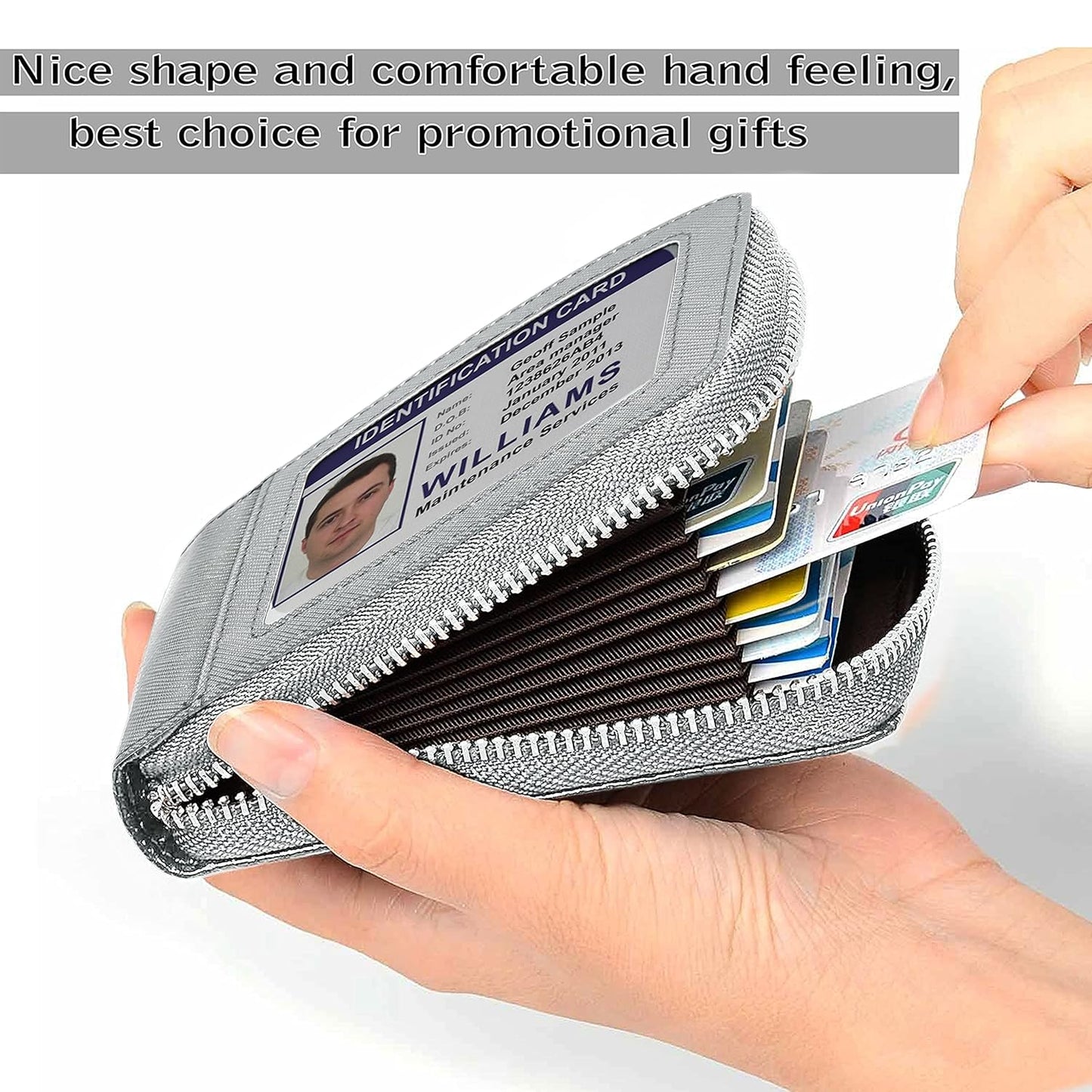 Storite PU Leather 9 Slot Vertical Credit Debit Card
