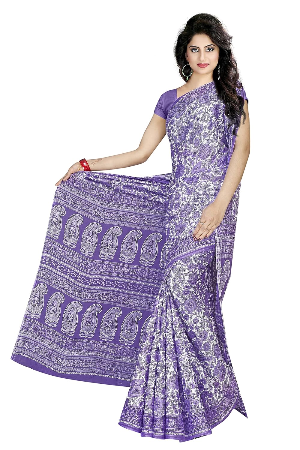 Women's Plain Weave Pure Cotton Saree