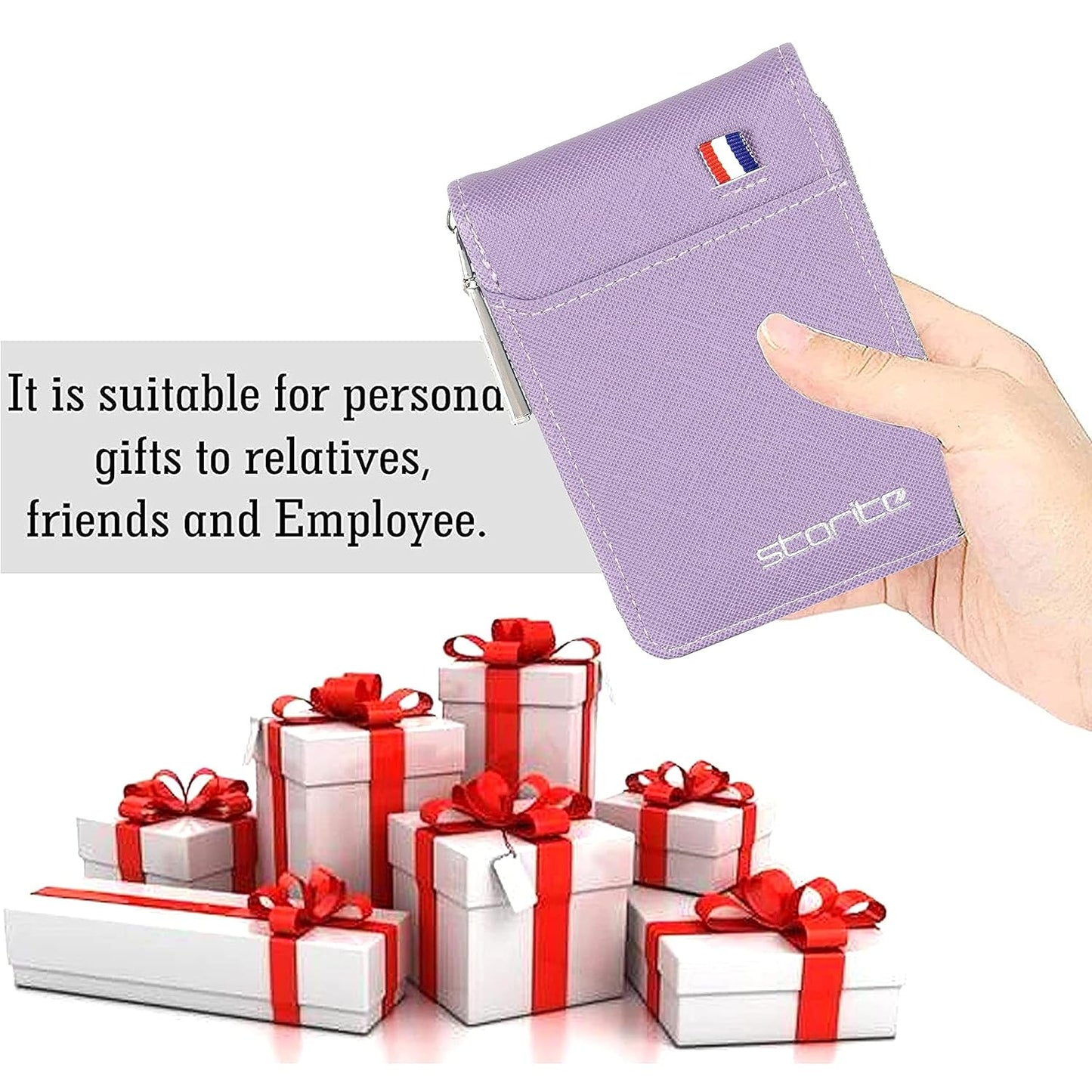 Storite PU Leather 9 Slot Vertical Credit Debit Card
