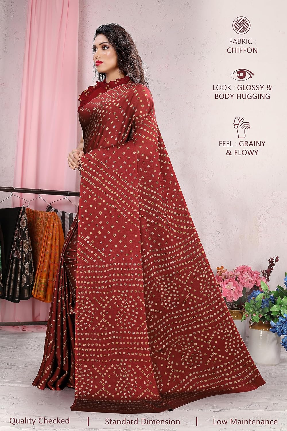 Women's Design Printed Saree with Blouse Piece