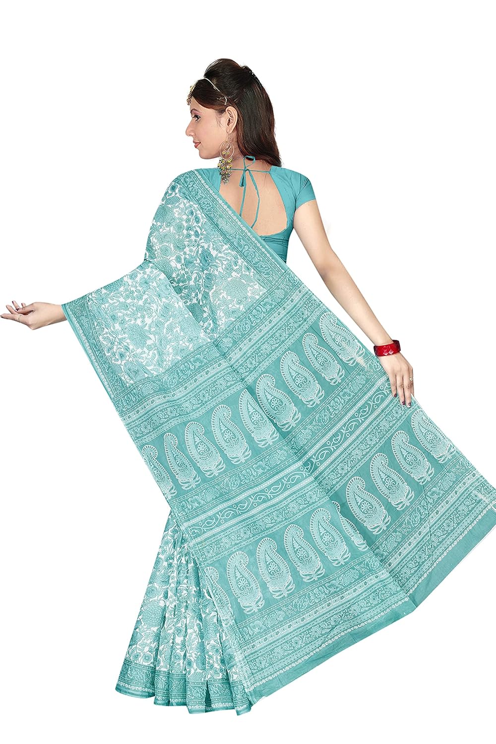 Women's Plain Weave Pure Cotton Saree