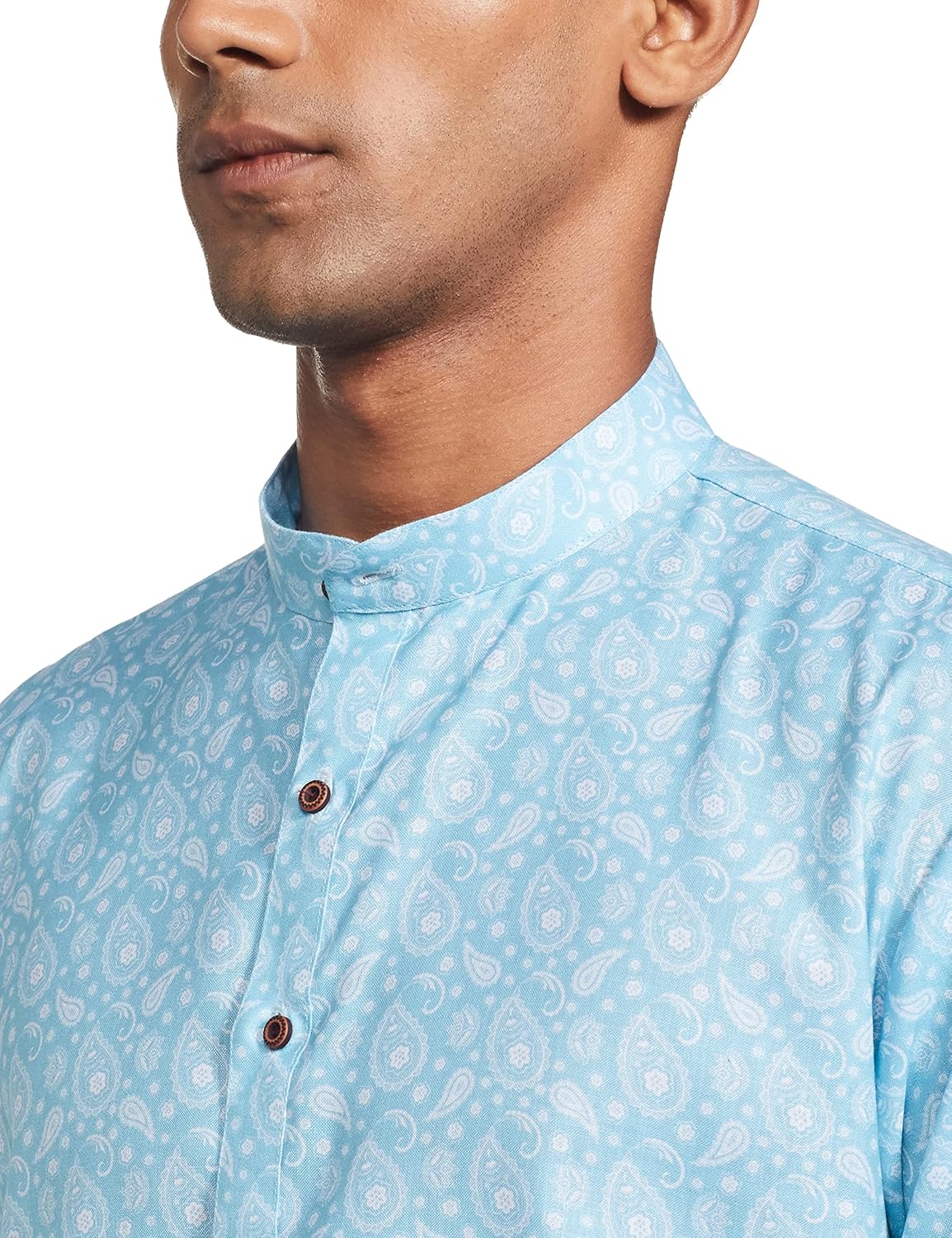 Luxrio Kurta for Men Cotton Blend Long Printed Straight Fit