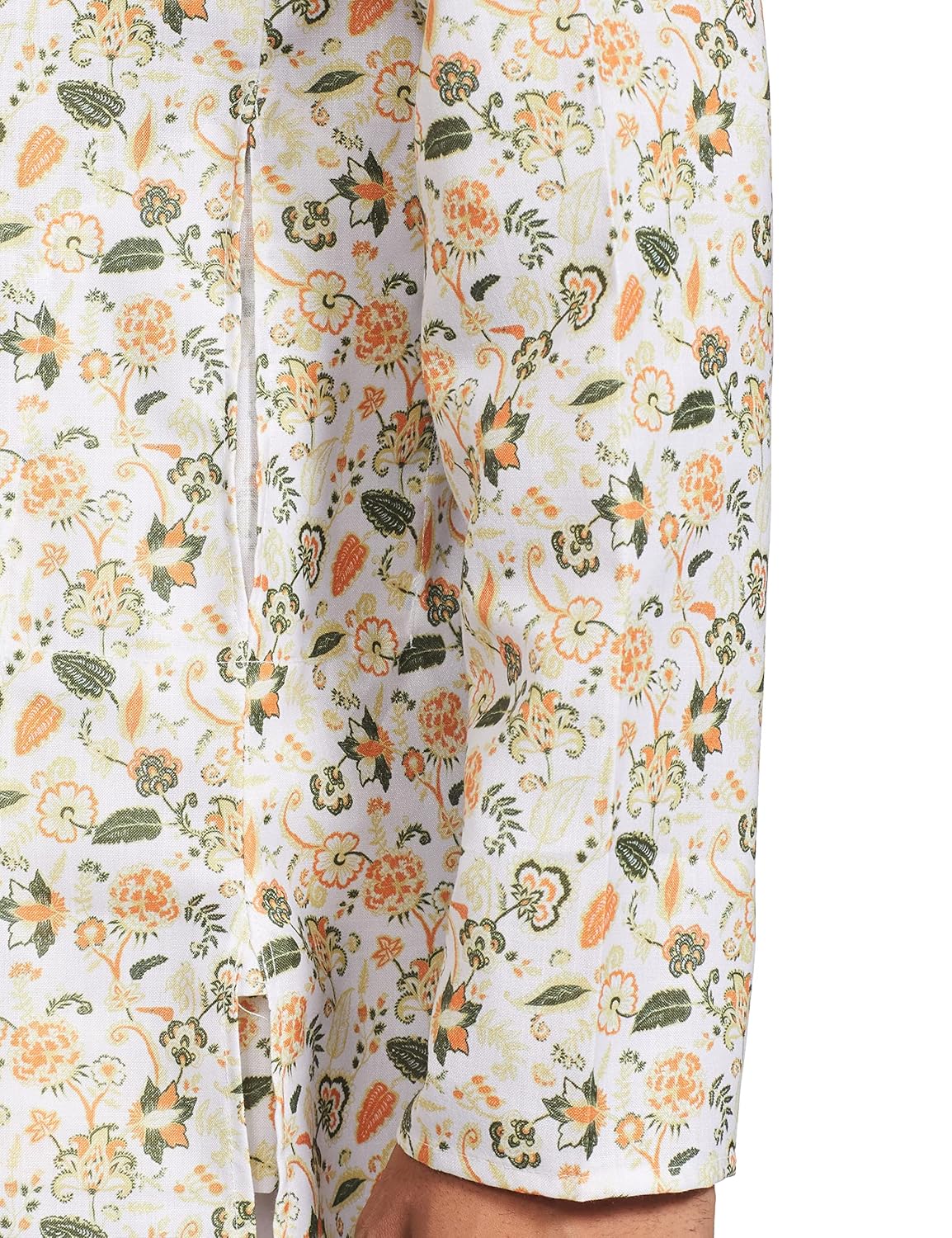 Luxrio Kurta for Men Cotton Blend Long Printed Straight Fit
