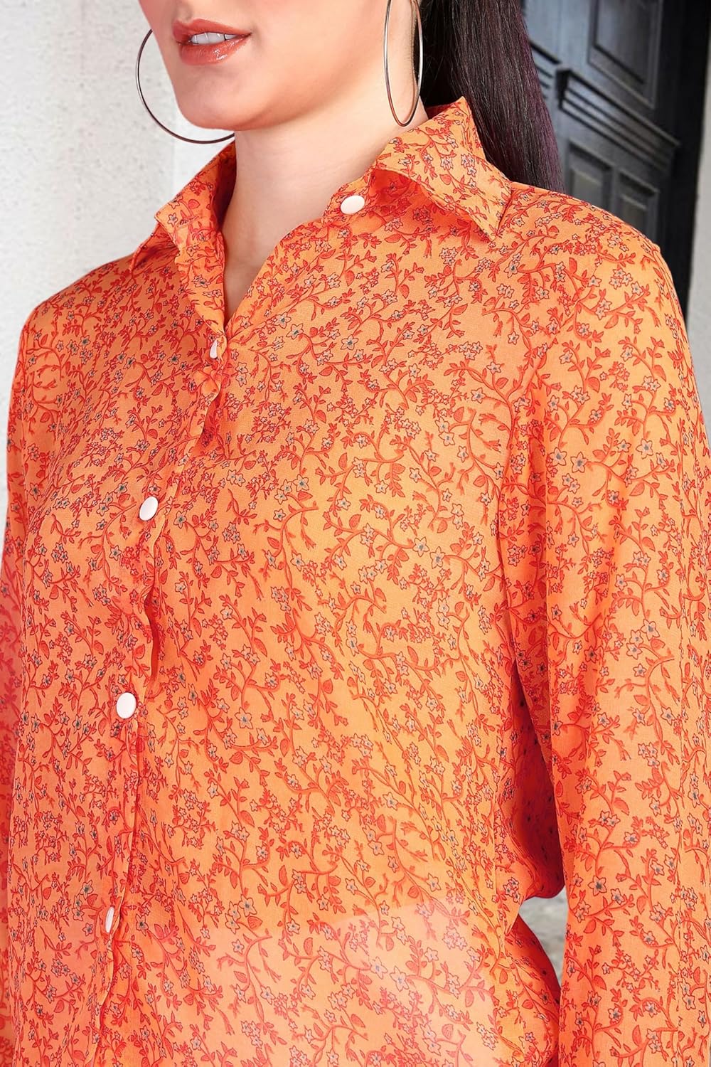 POPWINGS Printed Full-Sleeves Regular-Fit Polyester