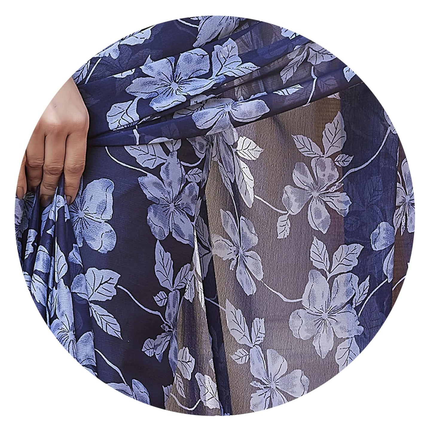 FASHION Floral Printed Saree with Blouse Piece
