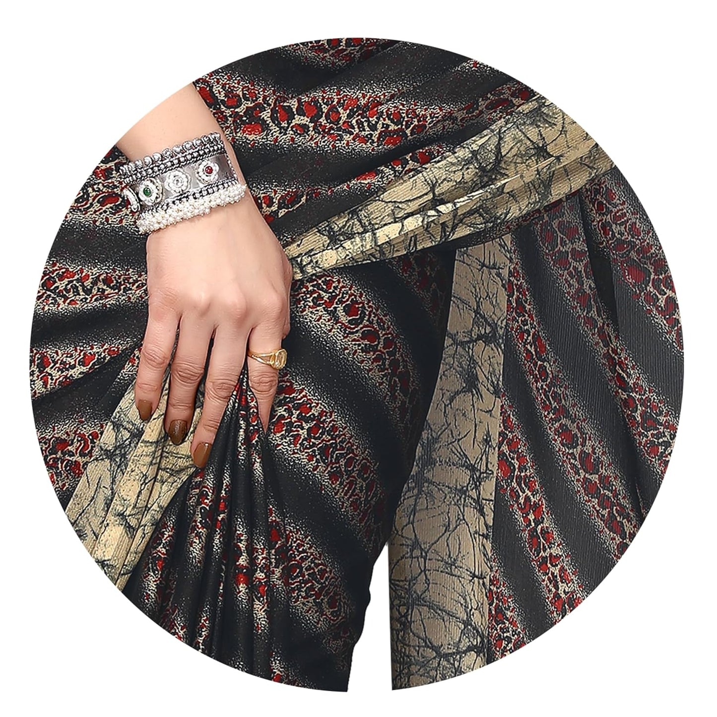 MIRCHI FASHION Women's Saree with Blouse Piece