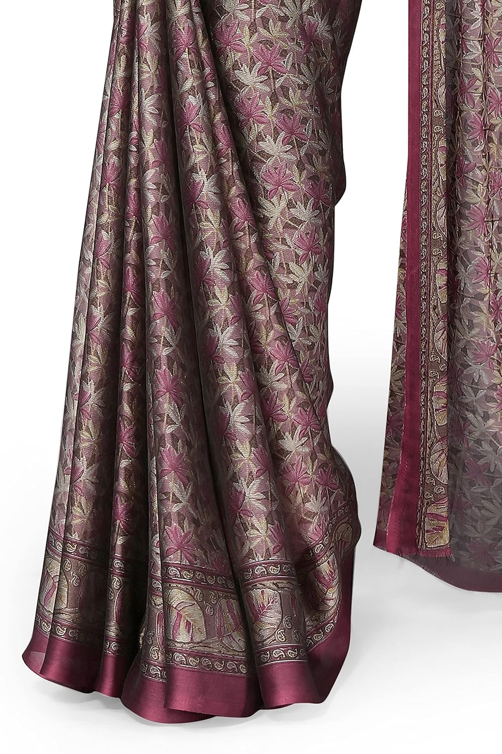 Women's Chiffon Floral Printed Saree with Blouse Piece
