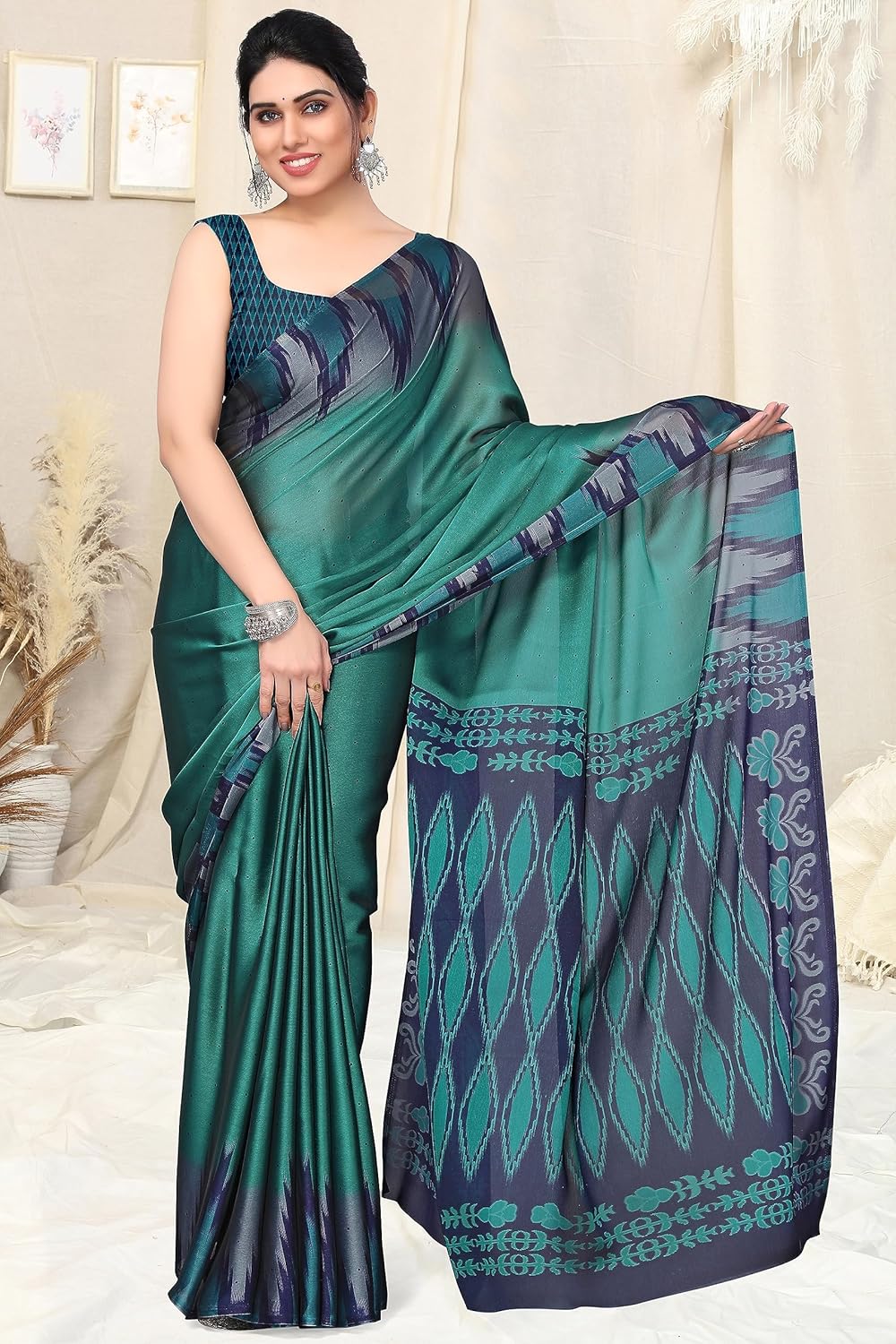 Printed Women's Saree with Blouse Piece