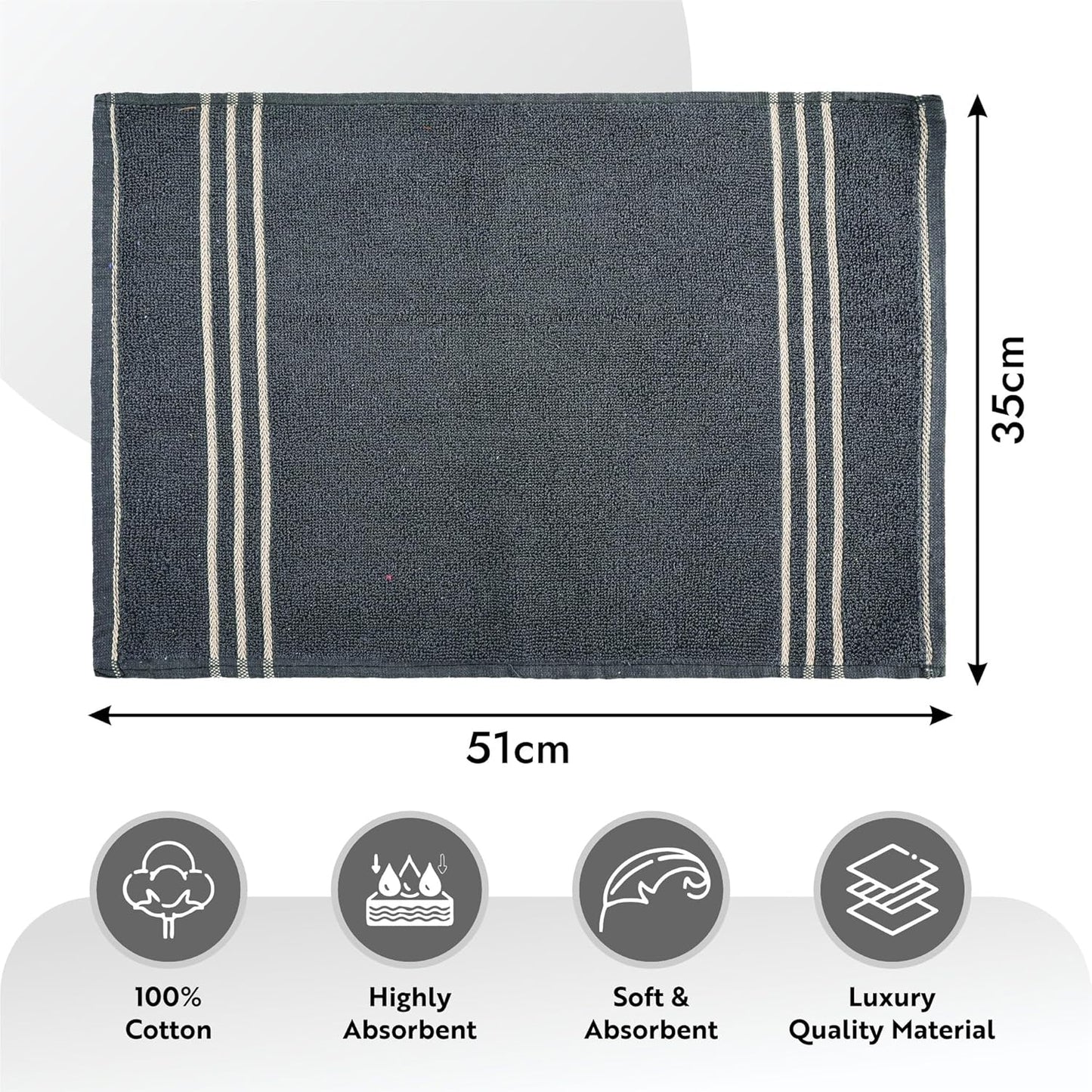 Kuber Industries Pack of 2 Cotton Hand/Face Towels