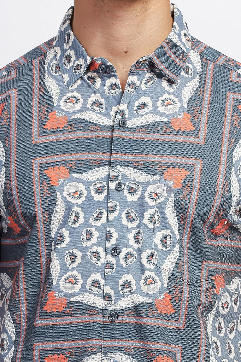 BULLMER Trendy Regular Fit Printed Causal Shirt for Men