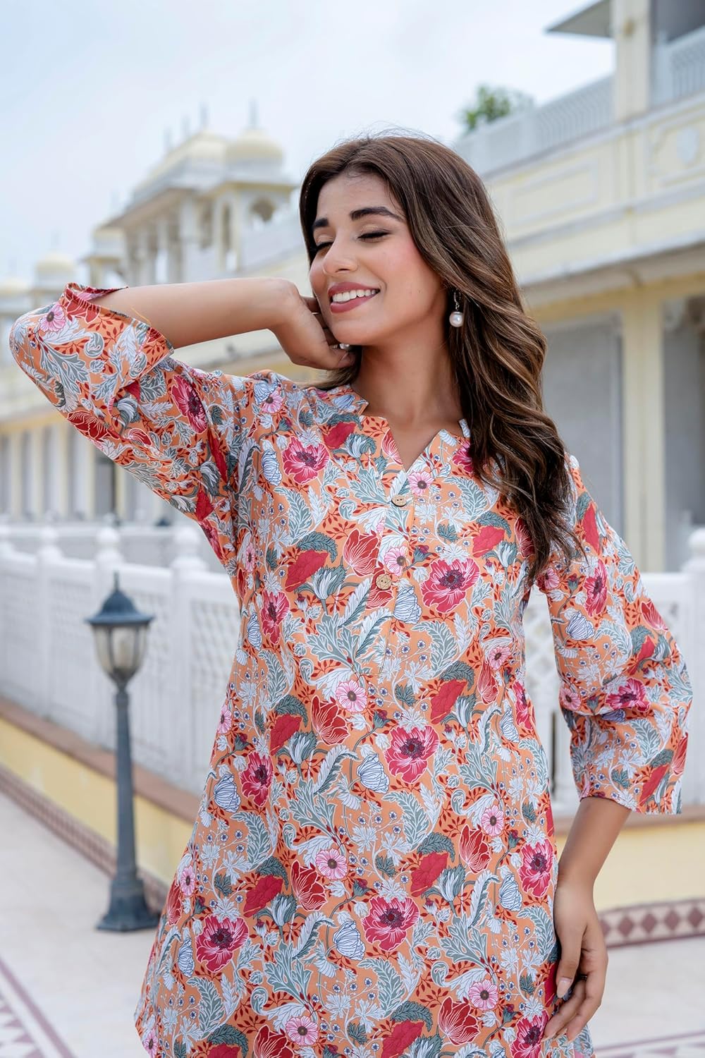 Yashika Women Trendy Printed Cotton Blend Straight